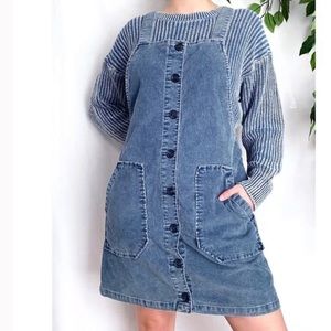 Denim Button-Front Jumpsuit